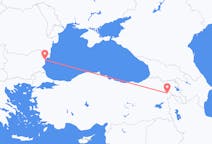 Flyreiser fra Iğdır, Tyrkia til Varna, Bulgaria