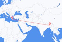 出发地 印度出发地 古瓦哈提目的地 希腊哈尼亚的航班