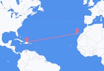 出发地 多米尼加共和国出发地 普拉塔港目的地 西班牙特内里费岛的航班