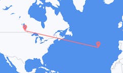 Flyrejser fra Winnipeg til São Jorge