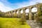 Photo of the aqueduct and the railway viaduct at Chirk, Wales.