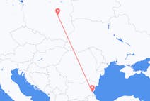 Flyreiser fra Burgas, Bulgaria til Warszawa, Polen