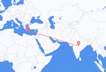 Vluchten van Nagpur, India naar Iraklion, Griekenland