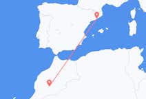 出发地 摩洛哥出发地 瓦爾扎扎特目的地 西班牙巴塞罗那的航班