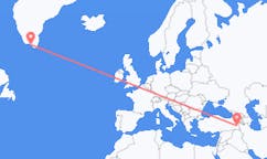 Flyreiser fra Van, Tyrkia til Qaqortoq, Grønland