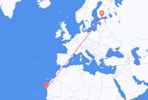 Flyreiser fra Nouâdhibou, Mauritania til Helsingfors, Finland