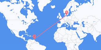 Flights from Grenada to Denmark