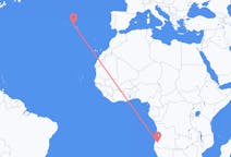 Flyreiser fra Lubango, Angola til Terceira, Portugal
