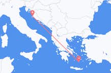 Vuelos de Zadar a Santorini