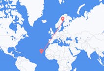 Voli da San Vicente, Capo Verde a Skellefteå, Svezia