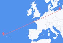 Flights from Flores Island, Portugal to Gdańsk, Poland
