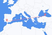 Loty z Synopa, Turcja do Sewilli, Hiszpania