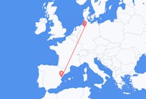 出发地 西班牙与 卡斯特利翁 出发目的地 德国不来梅的航班