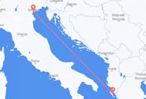 Vluchten van Venetië, Italië naar Korfoe, Griekenland