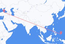Flyrejser fra Koror, Palau til Samsun, Tyrkiet