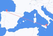 Flights from Asturias, Spain to Catania, Italy