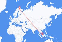 Flyg från Kuching, Malaysia till Ivalo, Finland