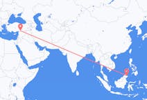 Flyreiser fra Sandakan, Malaysia til Gaziantep, Tyrkia