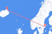 Vluchten van Thorshofn, IJsland naar Stockholm, Zweden