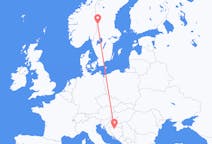Flyg från Rörbäcksnäs, Sverige till Banja Luka, Bosnien och Hercegovina