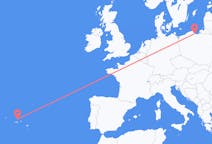 Flights from Graciosa, Portugal to Gdańsk, Poland
