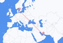 Flyrejser fra Dubai, De Forenede Arabiske Emirater til Angelholm, Sverige
