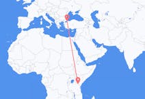 Flyreiser fra Kilimanjaro-fjellet, Tanzania til Istanbul, Tyrkia