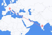 Vuelos de Bangalore, India a Turín, Italia