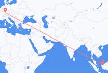 Flyreiser fra Kuching, Malaysia til Stuttgart, Tyskland