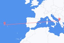 Flights from São Jorge Island, Portugal to Tirana, Albania