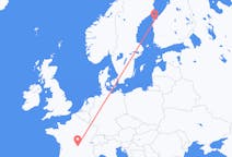 Flyg från Clermont-Ferrand, Frankrike till Vasa, Finland