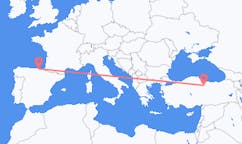 Flyrejser fra Tokat, Tyrkiet til Bilbao, Spanien