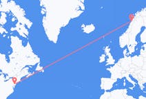 Vluchten van Noord-Philadelphia naar Bodø