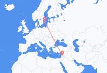 Flüge von Damaskus, Syrien nach Visby, Schweden