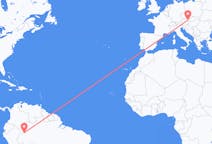 Flyreiser fra Leticia, Amazonas, til Vienna