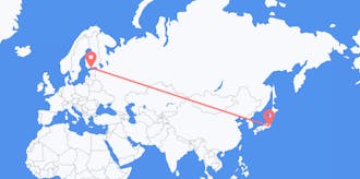 Flyrejser fra Japan til Finland