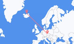 Flyrejser fra Grimsey, Island til Prag, Tjekkiet