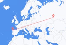 Flyg från Yekaterinburg, Ryssland till Santiago de Compostela, Spanien