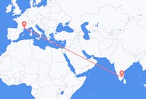 Flights from Tiruchirappalli, India to Montpellier, France