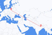 Flyrejser fra Gaya, Indien til Warszawa, Polen