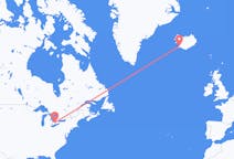 Vols de Londres, le Canada à Reykjavík, Islande