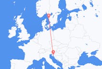 Flights from Rijeka in Croatia to Gothenburg in Sweden