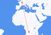 Flyreiser fra Luena, Angola til Lyon, Frankrike