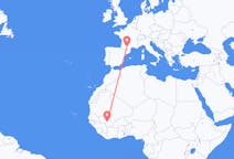 Flyrejser fra Bamako, Mali til Toulouse, Frankrig