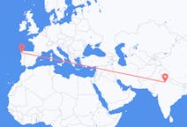 Flyreiser fra New Delhi, til Santiago de Compostela