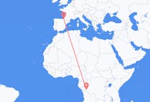 Flyreiser fra Kinshasa, til Biarritz