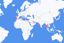 Vluchten van Nakhon Si Thammarat (provincie), Thailand naar Faro, Napoli, Portugal