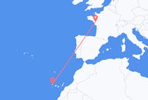 出发地 法国出发地 南特目的地 西班牙圣克鲁斯-德拉帕尔马的航班