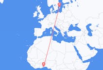 Flyreiser fra Lomé, Togo til Visby, Sverige
