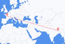 Flyg från Bhadrapur, Mechi, Nepal till Poitiers, Frankrike